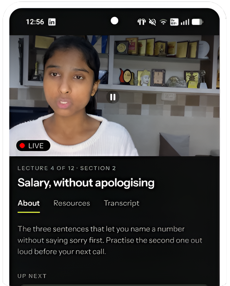 A live Echo class with Janhavi